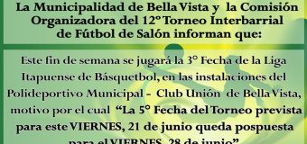 La Municipalidad de Bella Vista Comunica: